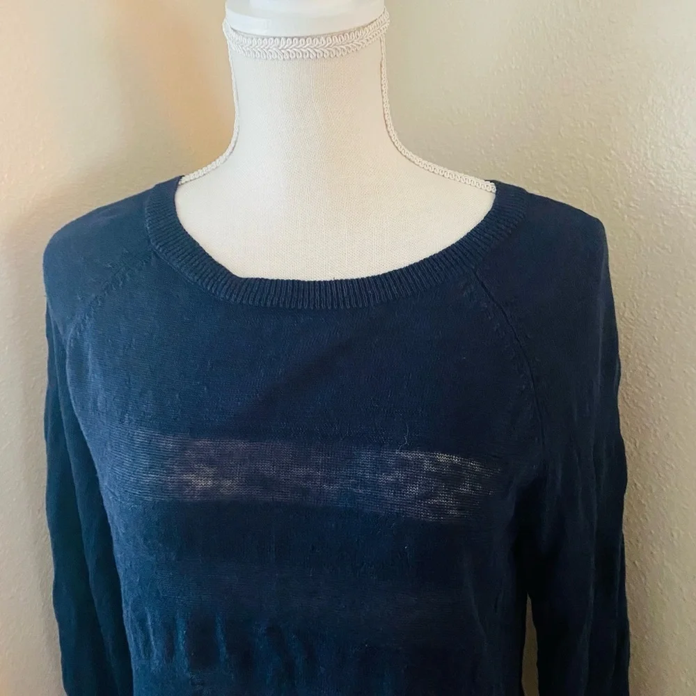 Vince lightweight navy linen sweater, Sz. S